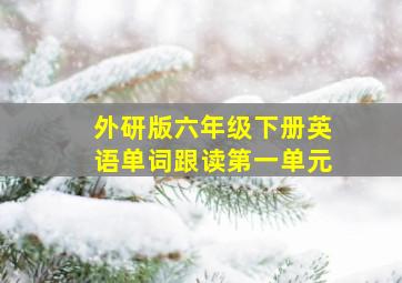 外研版六年级下册英语单词跟读第一单元