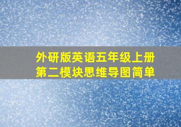 外研版英语五年级上册第二模块思维导图简单