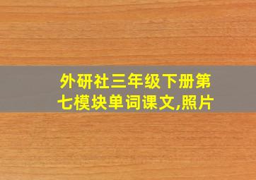 外研社三年级下册第七模块单词课文,照片