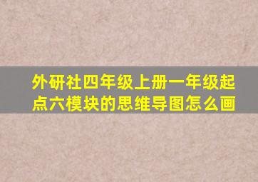 外研社四年级上册一年级起点六模块的思维导图怎么画