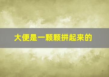 大便是一颗颗拼起来的