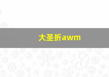 大圣折awm