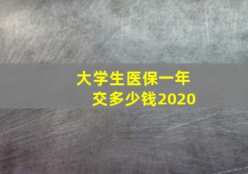 大学生医保一年交多少钱2020