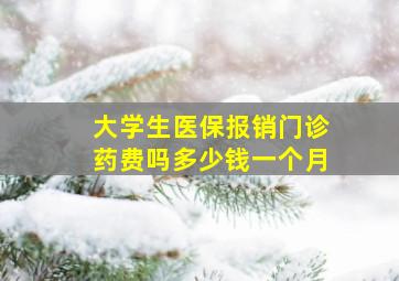 大学生医保报销门诊药费吗多少钱一个月