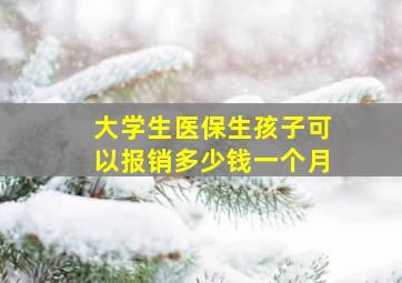 大学生医保生孩子可以报销多少钱一个月