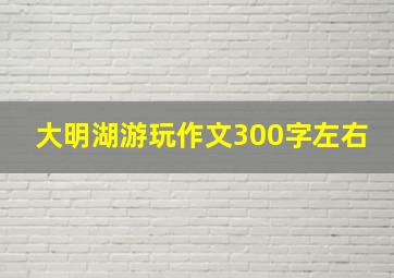 大明湖游玩作文300字左右