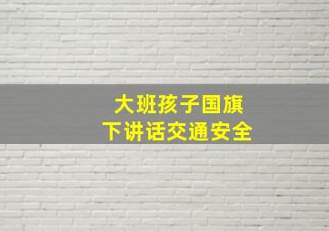 大班孩子国旗下讲话交通安全