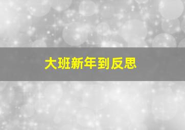 大班新年到反思