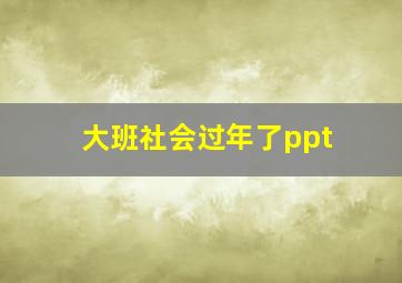 大班社会过年了ppt