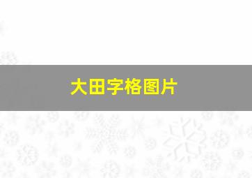 大田字格图片