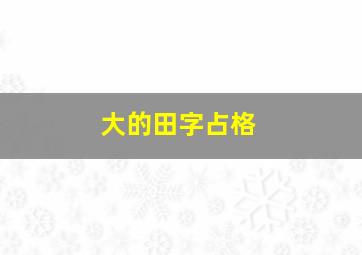 大的田字占格