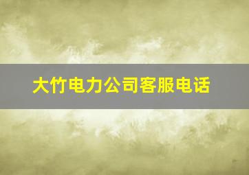 大竹电力公司客服电话