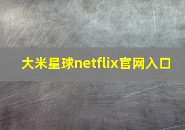 大米星球netflix官网入口