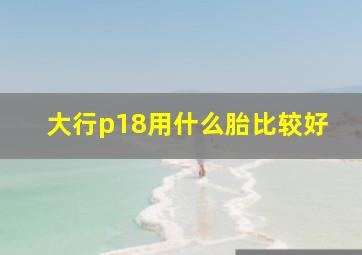 大行p18用什么胎比较好