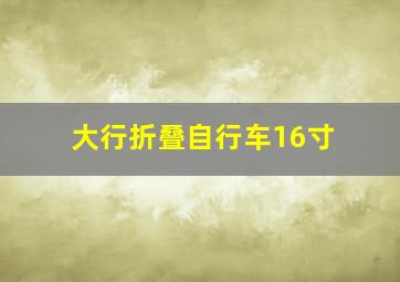 大行折叠自行车16寸