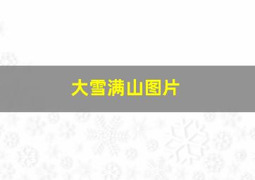 大雪满山图片