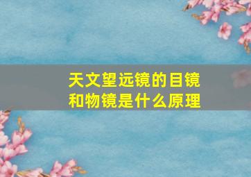 天文望远镜的目镜和物镜是什么原理