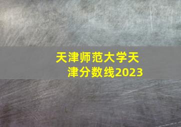 天津师范大学天津分数线2023