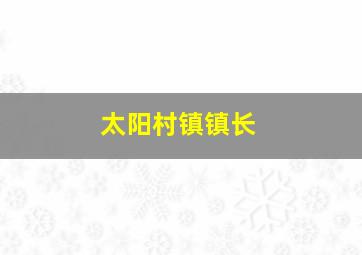 太阳村镇镇长