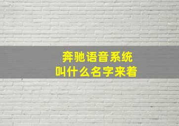 奔驰语音系统叫什么名字来着