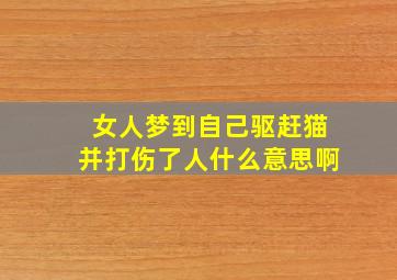 女人梦到自己驱赶猫并打伤了人什么意思啊