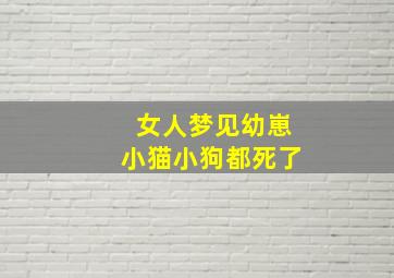 女人梦见幼崽小猫小狗都死了