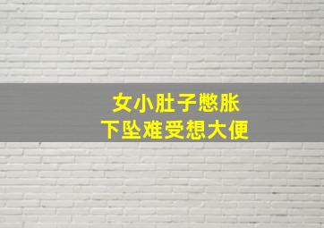 女小肚子憋胀下坠难受想大便