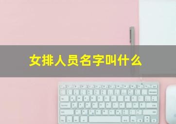 女排人员名字叫什么