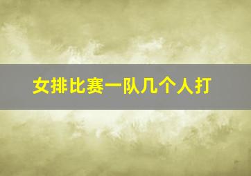 女排比赛一队几个人打