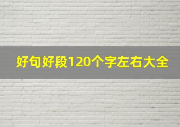 好句好段120个字左右大全