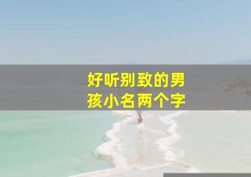 好听别致的男孩小名两个字