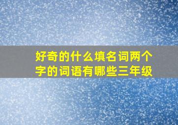 好奇的什么填名词两个字的词语有哪些三年级