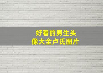 好看的男生头像大全卢氏图片