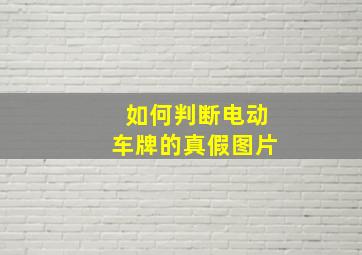 如何判断电动车牌的真假图片