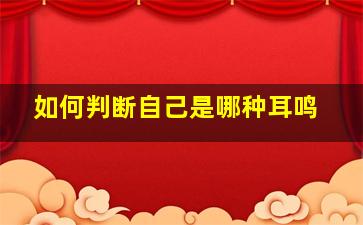 如何判断自己是哪种耳鸣