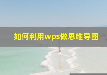 如何利用wps做思维导图