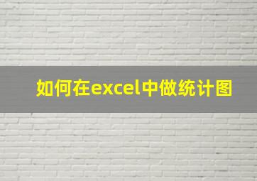 如何在excel中做统计图