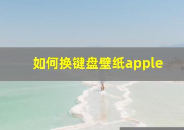 如何换键盘壁纸apple