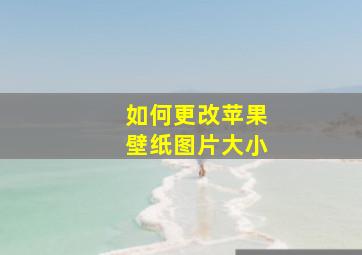 如何更改苹果壁纸图片大小