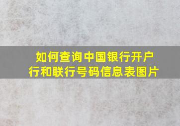 如何查询中国银行开户行和联行号码信息表图片