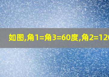 如图,角1=角3=60度,角2=120度