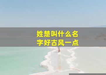 姓楚叫什么名字好古风一点