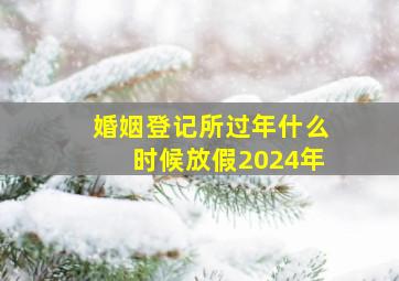 婚姻登记所过年什么时候放假2024年