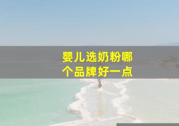 婴儿选奶粉哪个品牌好一点