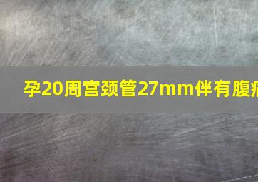 孕20周宫颈管27mm伴有腹痛