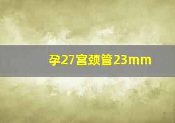 孕27宫颈管23mm