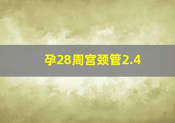 孕28周宫颈管2.4