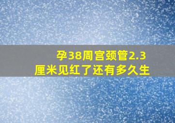 孕38周宫颈管2.3厘米见红了还有多久生