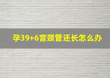 孕39+6宫颈管还长怎么办