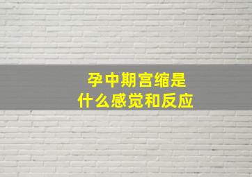 孕中期宫缩是什么感觉和反应